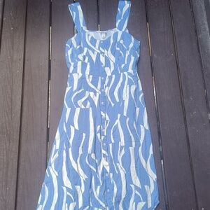 Straped blue and white dress